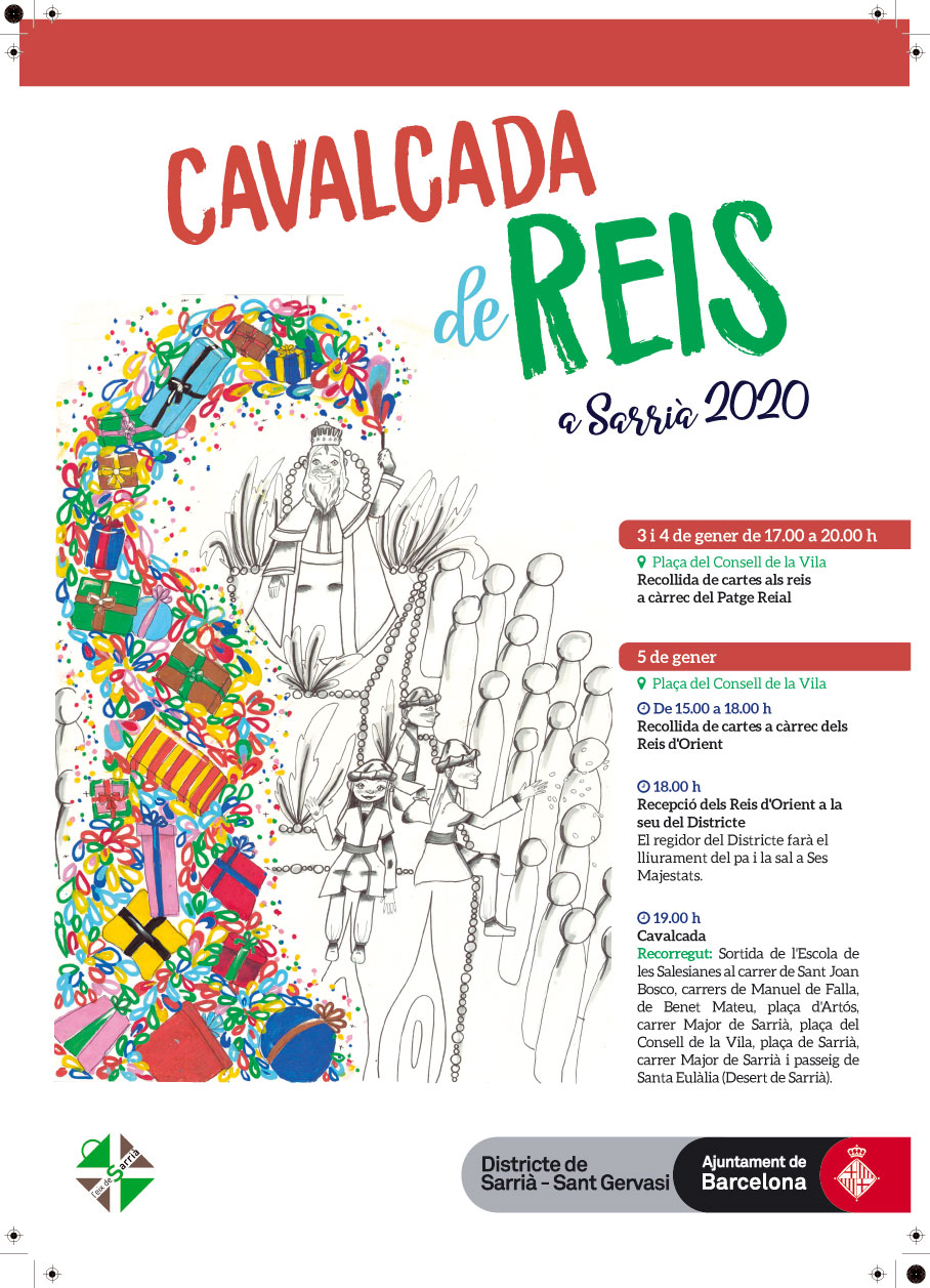 Recogida de cartas y Cabalgata de Reyes en Sarrià